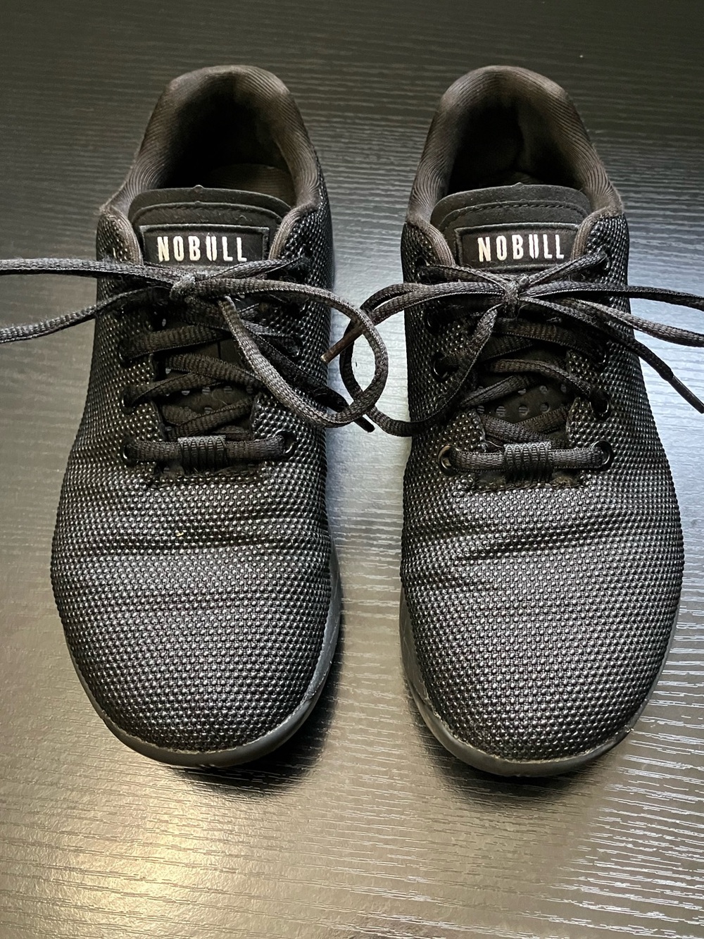 NoBull black training shoes, size 8